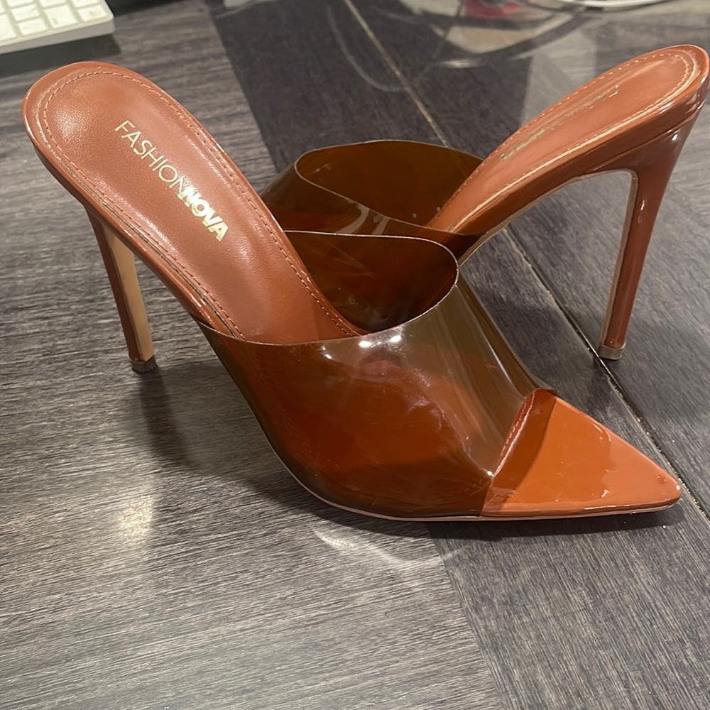 Fashion Nova Brown Stiletto Heels-NWOB